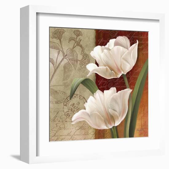 French Tulip Collage I-Abby White-Framed Art Print