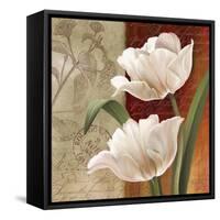 French Tulip Collage I-Abby White-Framed Stretched Canvas