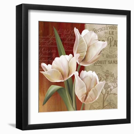 French Tulip Collage II-Abby White-Framed Art Print