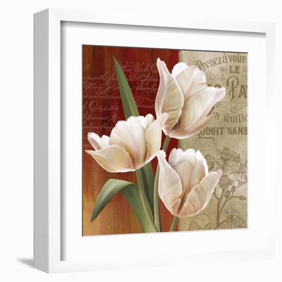 French Tulip Collage II-Abby White-Framed Art Print