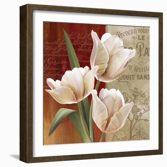 French Tulip Collage II-Abby White-Framed Art Print