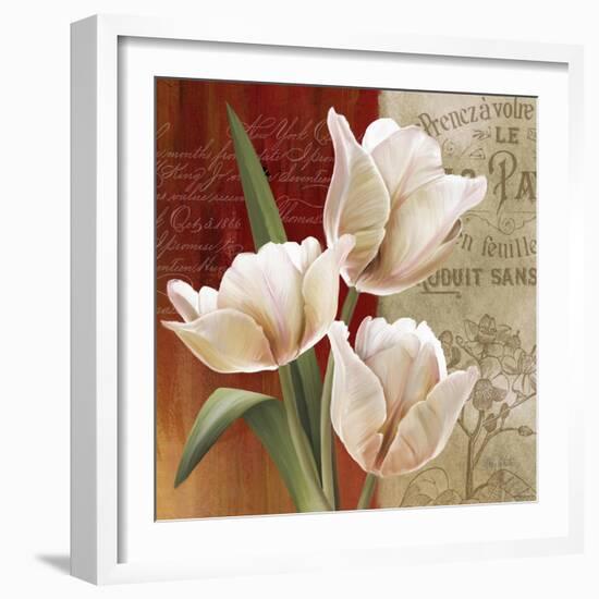 French Tulip Collage II-Abby White-Framed Art Print