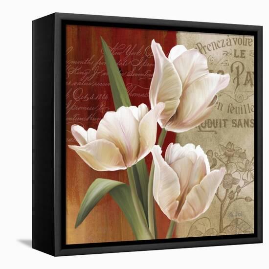 French Tulip Collage II-Abby White-Framed Stretched Canvas