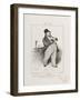 French Types: the Banker-Honore Daumier-Framed Giclee Print