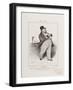 French Types: the Banker-Honore Daumier-Framed Giclee Print