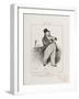 French Types: the Banker-Honore Daumier-Framed Giclee Print