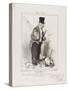 French Types: the Man with Small Private Income-Honore Daumier-Stretched Canvas