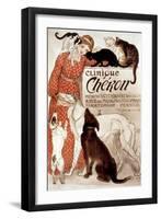 French Veterinary Clinic-Théophile Alexandre Steinlen-Framed Premium Giclee Print