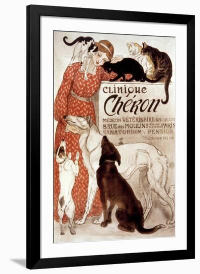 French Veterinary Clinic-Théophile Alexandre Steinlen-Framed Giclee Print