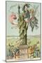 French View of the Statue of Liberty-null-Mounted Art Print