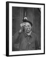 French Vintner Showing the Proper Wine Tasting Technique-Thomas D^ Mcavoy-Framed Photographic Print