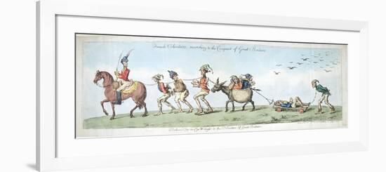 French Volunteers, Marching to the Conquest of Great Britain, Published by Hannah Humphrey in 1799-James Gillray-Framed Premium Giclee Print