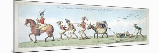 French Volunteers, Marching to the Conquest of Great Britain, Published by Hannah Humphrey in 1799-James Gillray-Mounted Premium Giclee Print