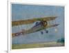 French Warplane Leaves on the Dawn Patrol-Maurice Bourgignon-Framed Art Print