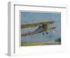 French Warplane Leaves on the Dawn Patrol-Maurice Bourgignon-Framed Art Print