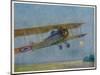 French Warplane Leaves on the Dawn Patrol-Maurice Bourgignon-Mounted Art Print