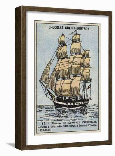 French Warship Astrolabe, 1811-null-Framed Giclee Print