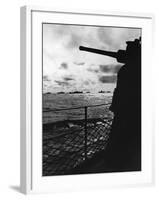 French Warship with Merchant Ship Convoy-null-Framed Photographic Print