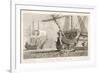 French Warships at Anchor-Morel-Framed Art Print