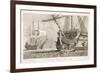 French Warships at Anchor-Morel-Framed Art Print