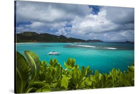 French West Indies, St-Barthelemy. Baie de Saint Jean-Walter Bibikow-Stretched Canvas