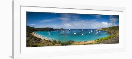 French West Indies, St-Barthelemy. Colombier, Anse de Colombier bay and beach-Walter Bibikow-Framed Photographic Print