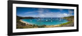 French West Indies, St-Barthelemy. Colombier, Anse de Colombier bay and beach-Walter Bibikow-Framed Photographic Print