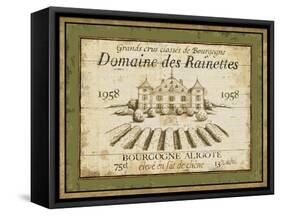 French Wine Label III-Daphne Brissonnet-Framed Stretched Canvas