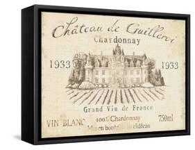 French Wine Label IV Cream-Daphne Brissonnet-Framed Stretched Canvas