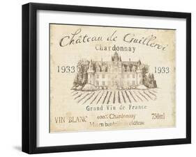 French Wine Label IV Cream-Daphne Brissonnet-Framed Art Print