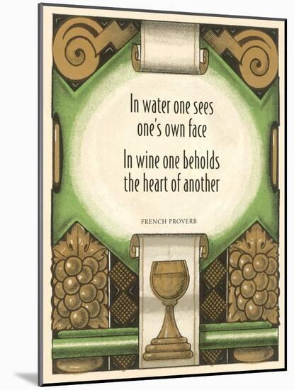 French Wine Proverb-null-Mounted Art Print