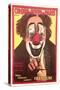 French Winter Circus, Clown-null-Stretched Canvas