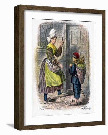 French Woman and Child Selling Fruit, 1809-W Dickes-Framed Giclee Print