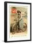 French Woman with Bicycle-null-Framed Art Print