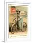 French Woman with Bicycle-null-Framed Art Print