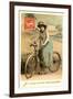 French Woman with Bicycle-null-Framed Art Print