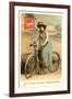 French Woman with Bicycle-null-Framed Art Print