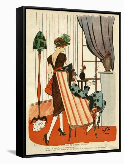 French Women 1919-null-Framed Stretched Canvas