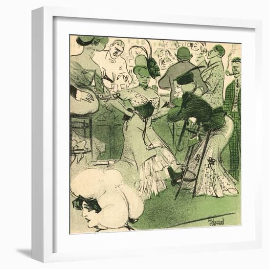 French Women Drinking at a Bar, 1906-Edouard Bernard-Framed Art Print