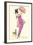 French Women's Art Deco Fashion, Dog-Found Image Press-Framed Giclee Print