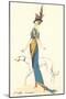 French Women's Art Deco Fashion, Greyhound-Found Image Press-Mounted Giclee Print