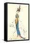 French Women's Art Deco Fashion, Greyhound-Found Image Press-Framed Stretched Canvas