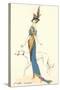 French Women's Art Deco Fashion, Greyhound-Found Image Press-Stretched Canvas