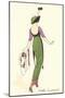 French Women's Art Deco Fashion-Found Image Press-Mounted Giclee Print