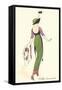 French Women's Art Deco Fashion-Found Image Press-Framed Stretched Canvas