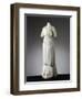 French Women's Dress in Aquamarine Chiffon-null-Framed Giclee Print