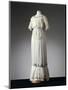 French Women's Dress in Aquamarine Chiffon-null-Mounted Giclee Print