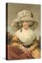 French Women's Fashion, Big Hat-Found Image Press-Stretched Canvas