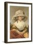 French Women's Fashion, Big Hat-Found Image Press-Framed Giclee Print