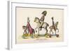 French Wooden Toy Soldiers on Their Horses Which Have Wheels-null-Framed Art Print